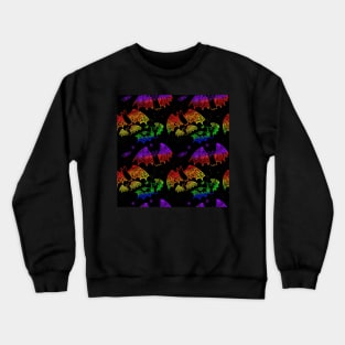 Rainbow Lace Bats on Black Crewneck Sweatshirt